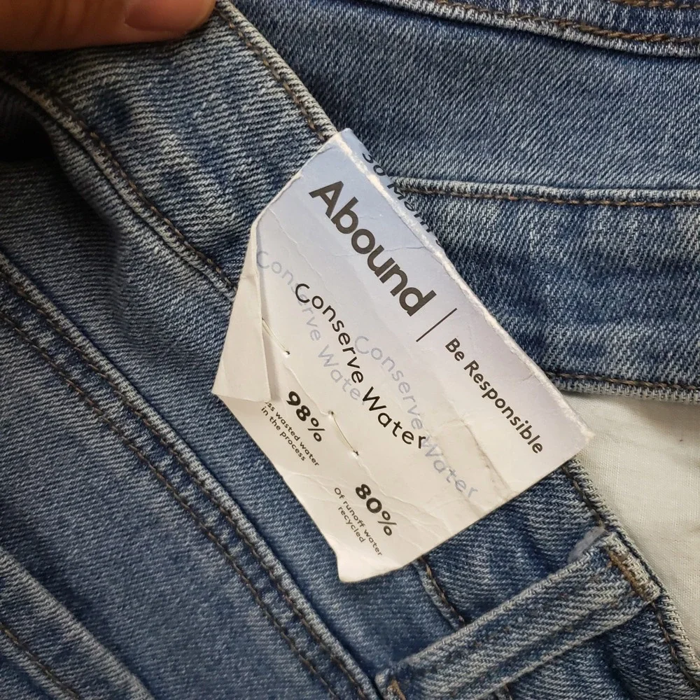 Abound Jeans Women 30 Blue Medium Wash‎ High Rise Button Fly Mom Jeans Denim